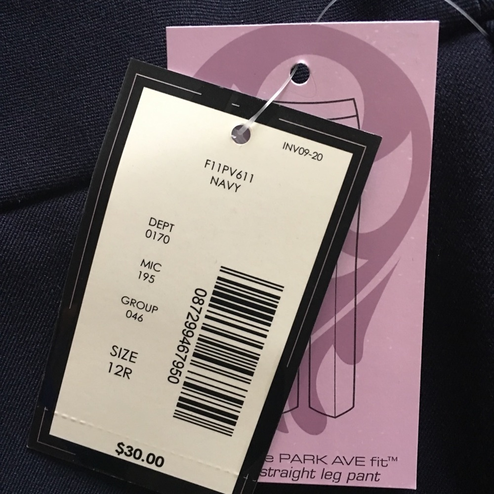 Investments navy slacks new with tag
